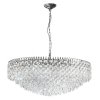 Lampa Wisząca Azzardo Burano 100 Pendant Chrome AZ6907 LED 140W Wielki Żyrandol Glamour